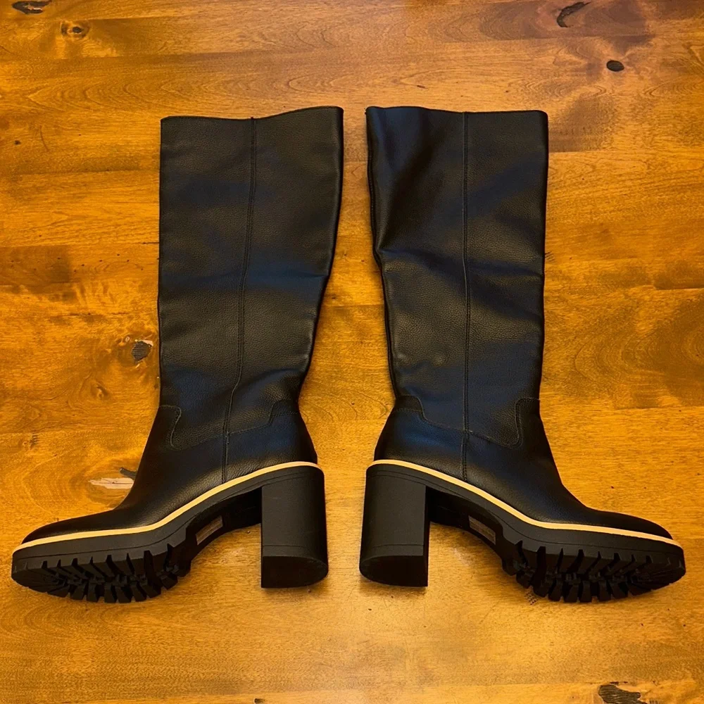 Dolce Vita Black Knee-High Women's Boots - Picture 1 of 6
